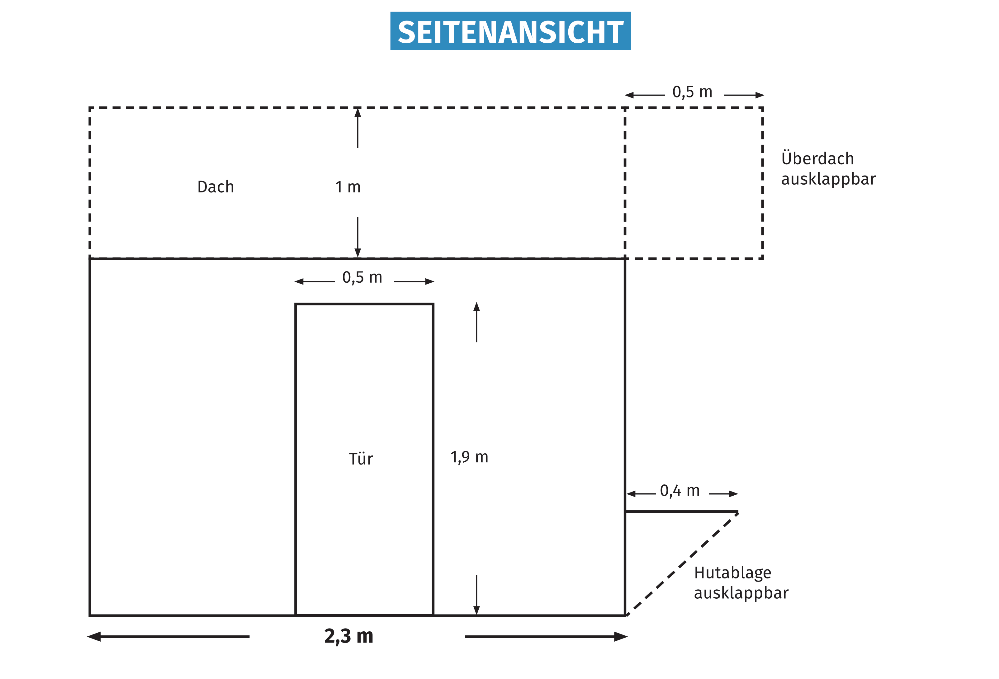 Grundrissplan Seitenansicht